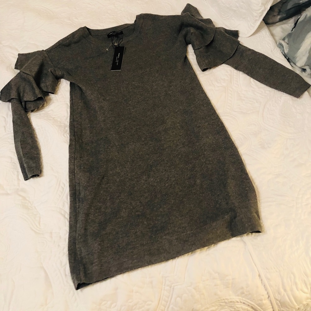 NWT! Ruffle sleeve sweater dress/tunic!